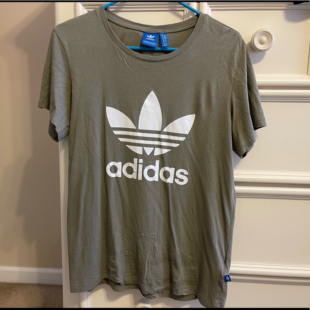 Green adidas tee